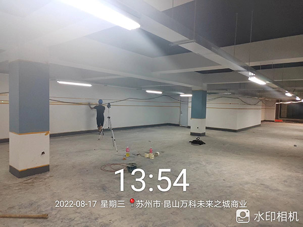 飛揚蘇州昆山車庫劃線施工現場